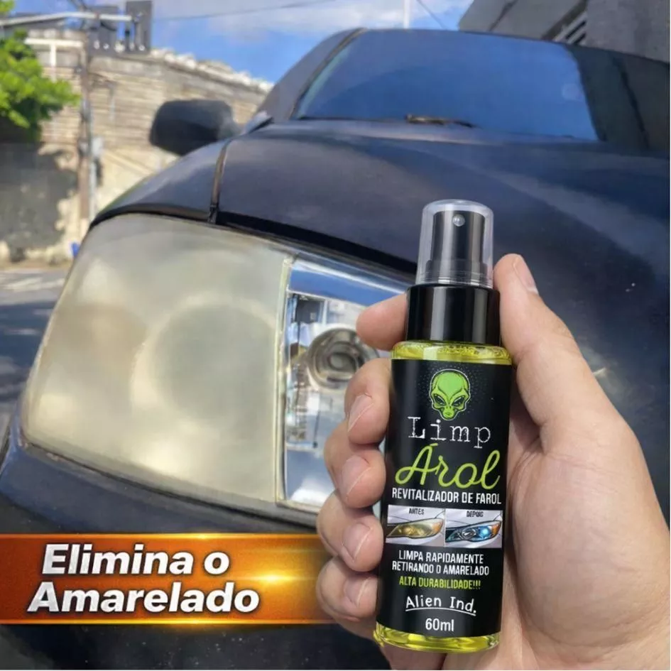 Revitalizador de Farol Líquido 60ml Profissional Remove Fosco Amarelado e Queimado Restauração Rápida IZELIGHT PRO IZESHOP