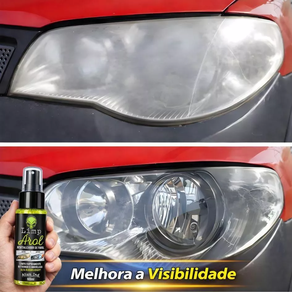 Revitalizador de Farol Líquido 60ml Profissional Remove Fosco Amarelado e Queimado Restauração Rápida IZELIGHT PRO IZESHOP