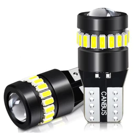 Par Lâmpadas LED T10 Pingo Canbus 8W 6000K 37 LEDs Projetor HD Branco Frio IZEBOOST PRO IZESHOP