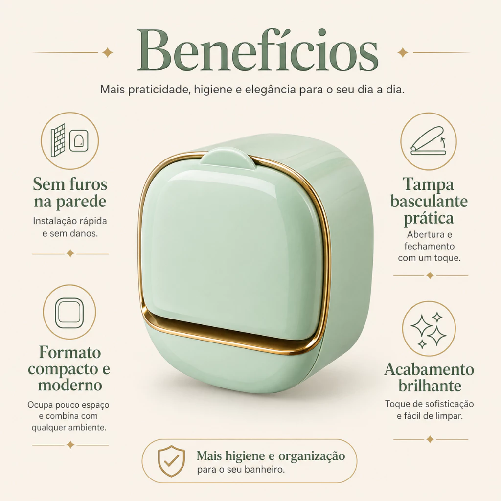 Saboneteira Parede 1 Unidade Adesiva ABS Branca Drenagem Seca IZECLEAN PRO IZESHOP