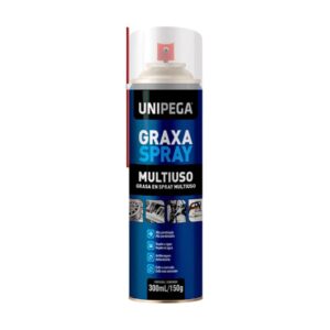 Unipega Graxa Spray Lubrificante Multiuso 300ml Alta Aderência Anti-Corrosão IZELUBE PRO