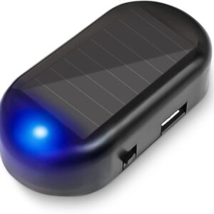 Alarme Antifurto Carro Solar USB LED Piscante Azul Sem Fio Instalção Fácil IZEGUARD PRO
