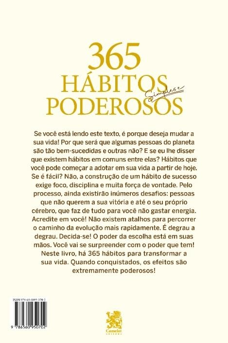 Livro 365 Hábitos Simples e Poderosos para Transformar a Vida, Desenvolver Foco e Disciplina e Construir uma Rotina de Sucesso IZE LIFE IZESHOP Livro de hábitos e disciplina IZE LIFE para rotina de sucesso