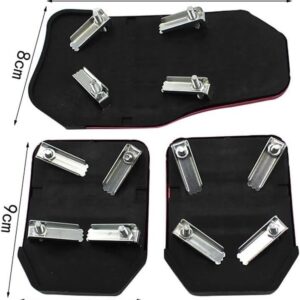 Capa de Pedal Universal Manual 3 Peças Alumínio Antiderrapante Esportiva Premium IZERACE PRO