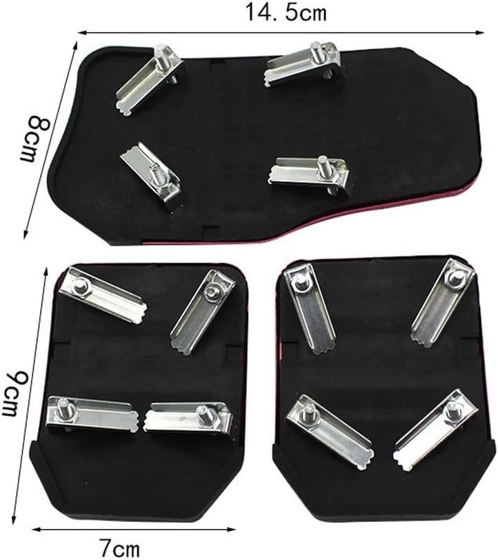 Capa de Pedal Universal Manual 3 Peças Alumínio Antiderrapante Esportiva Premium IZERACE PRO