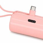 Carregador Portátil Aleatório Power Bank 10000 mAh Mini com Suporte Integrado para iPhone, Tipo C e Tablets IZEPOWER GO