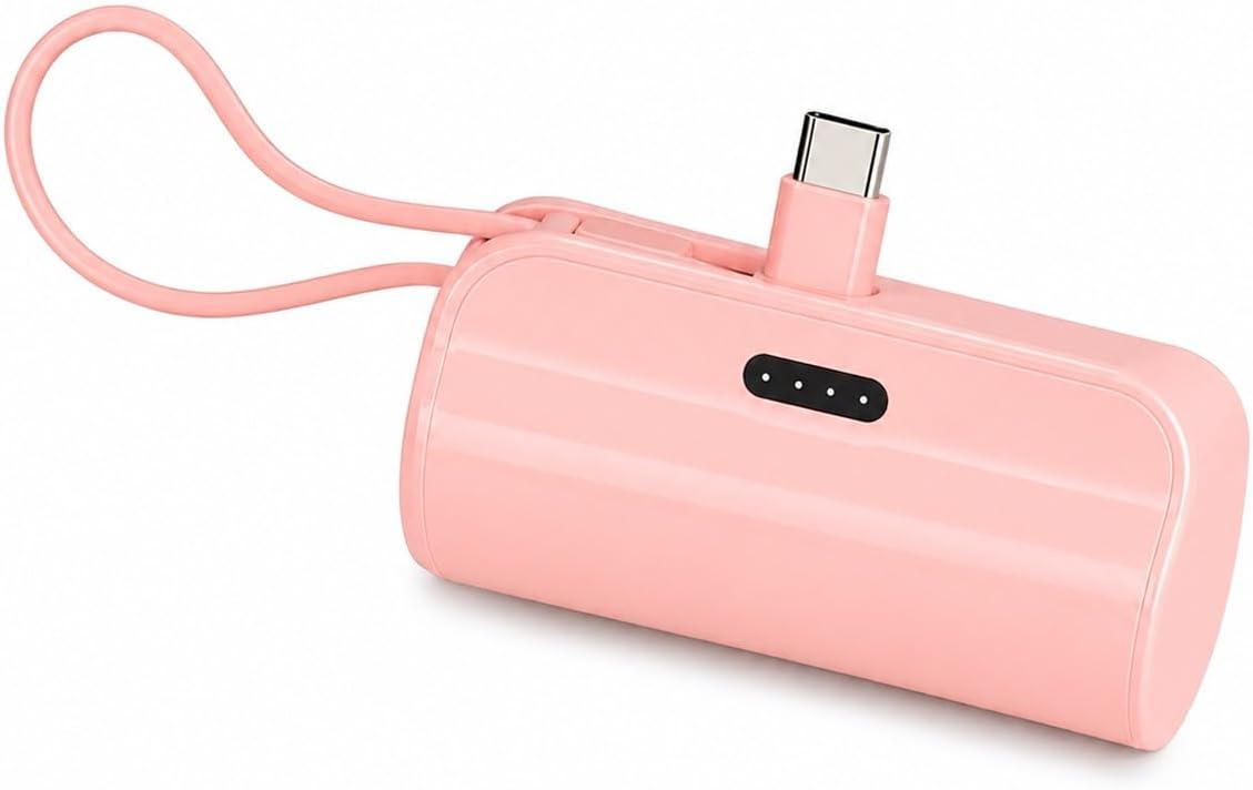 Carregador Portátil Power Bank 10000 mAh Mini com Suporte Integrado para iPhone, Tipo C e Tablets IZEPOWER GO