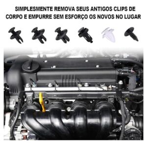 Kit 100 Presilhas Automotivas Universais Plástico Resistentes Reposição Para-choque Porta Parabarro IZECLIP PRO
