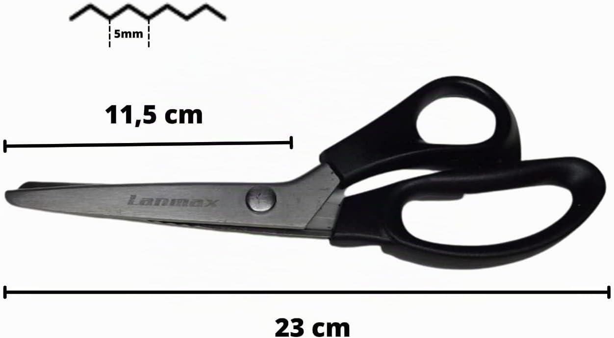 Tesoura de Picotar 23cm Profissional Zig Zag Aço Inox Robusta Para Artesanato Cortes Precisos IZECRAFT PRO