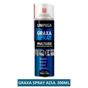 Unipega Graxa Spray Lubrificante Multiuso 300ml Alta Aderência Anti-Corrosão IZELUBE PRO