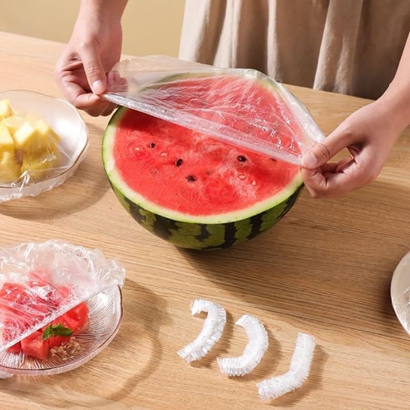 Tampas Elásticas para Alimentos PE Grau Alimentício 300 Unidades Descartáveis Multiuso IZEFOOD MAX