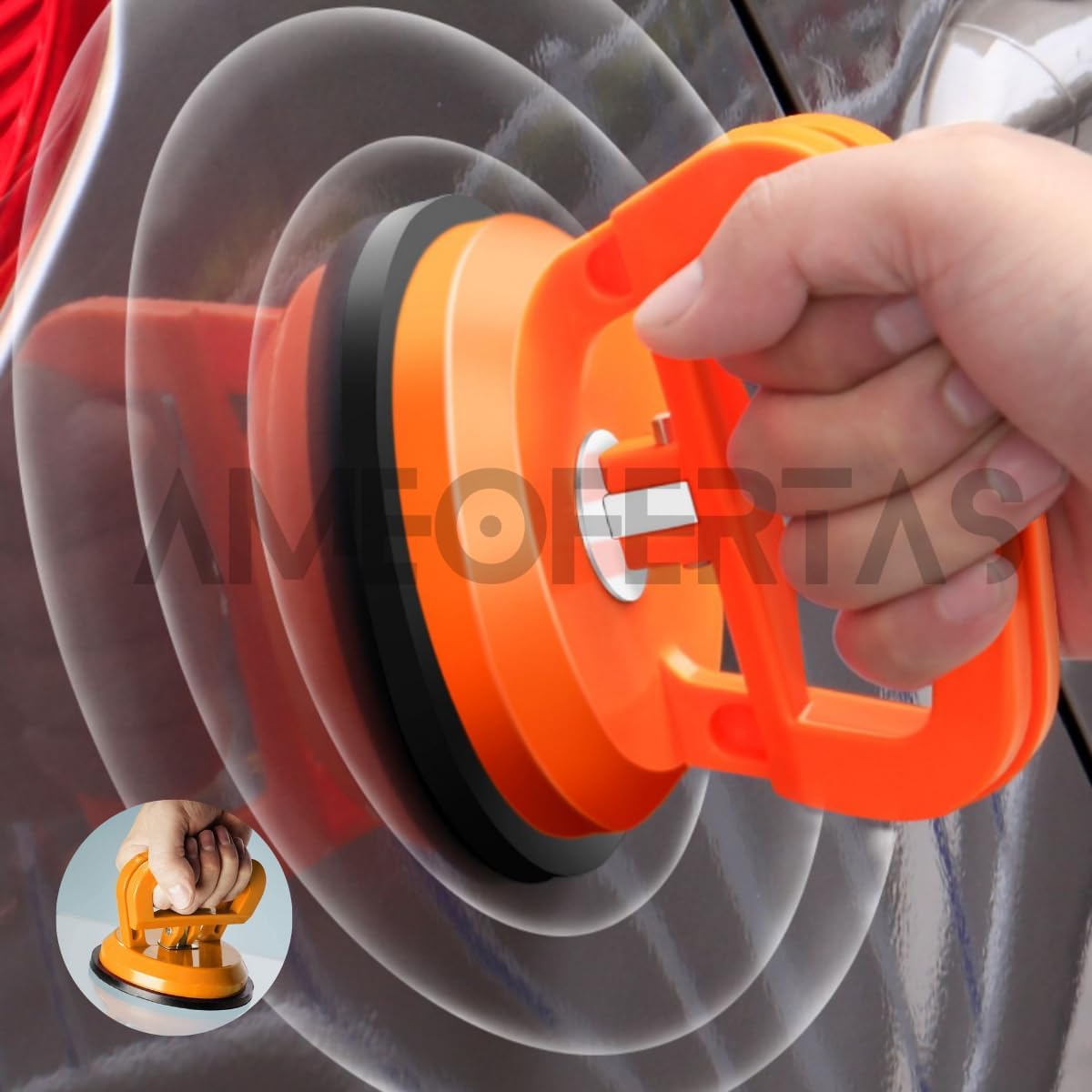 Ventosa Extratora de Amassados Portátil com Dupla Sucção e Alça Reforçada, sem Danos à Pintura para Carro, Moto e Caminhão IZECRAFT AUTO IZESHOP Ventosa reparadora de amassados automotivos fácil de usar em reparo rápido