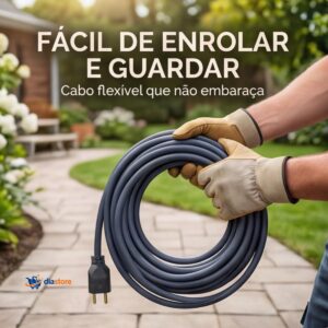 Extensão Elétrica Profissional 30m Reforçada Cabo PP 10A Bivolt 127/220V Alta Resistência IZEPOWER MAX