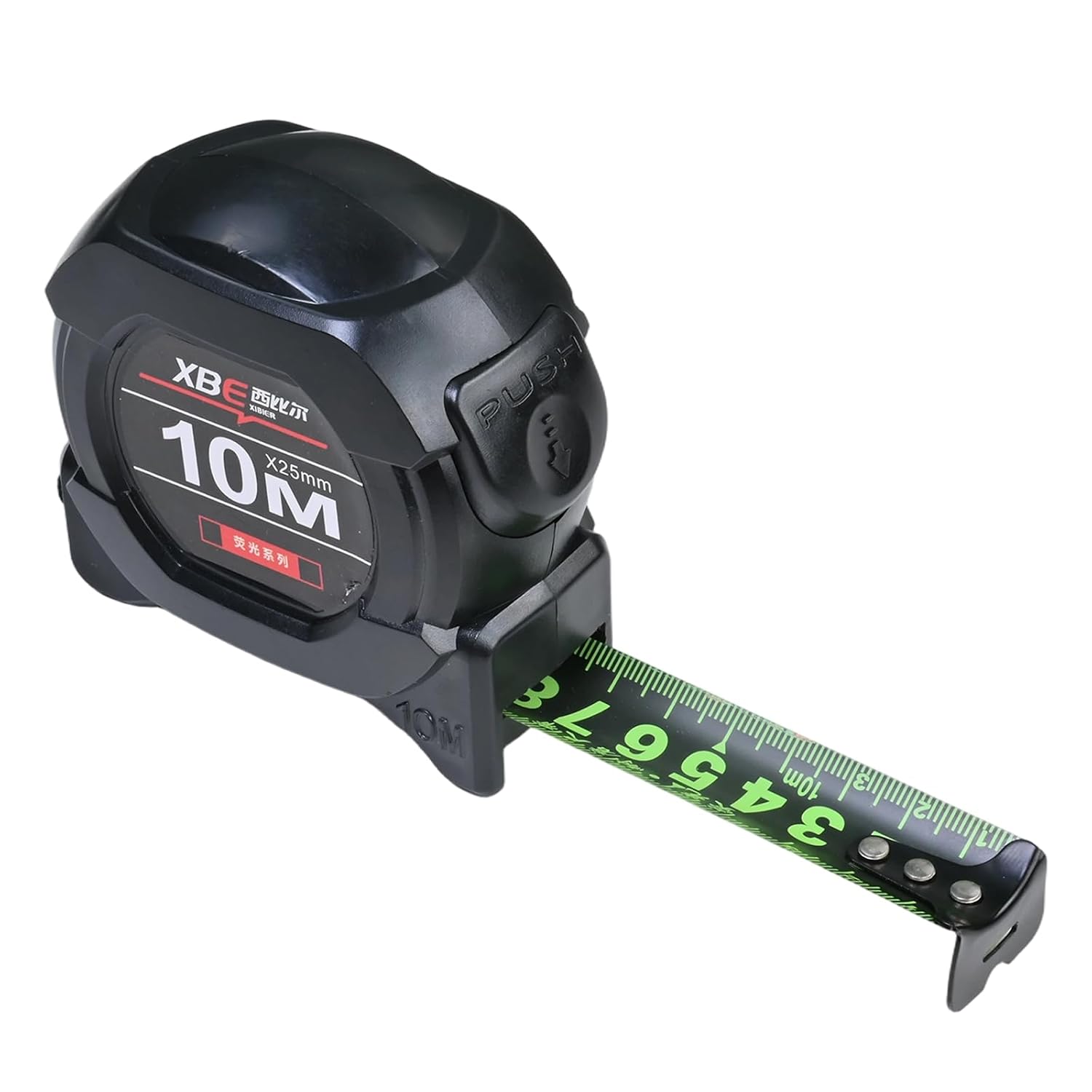 Fita Métrica Profissional 10m x 25mm Aço Carbono Trava Automática Fluorescente IZEPRO MAX IZESHOP Fita Métrica Profissional IZEPRO MAX 10m x 25mm em aço carbono para medições precisas
