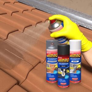Dryko Spray Impermeabilizante Vedatudo Preto 400ml Borracha Líquida Antivazamento Secagem Rápida IZEPROTECT MAX