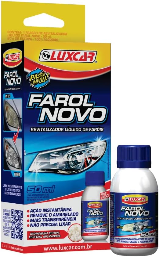 Revitalizador de Farol Líquido 50ml Remove Fosco Amarelado Restaura Brilho Instantâneo IZERENEW