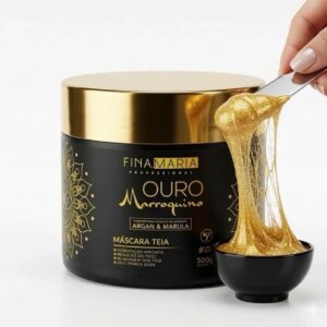 Máscara Capilar Ouro Marroquino Professional Teia com Óleos de Argan e Marula, Hidratação, Brilho e Controle do Frizz, 500 g IZECARE