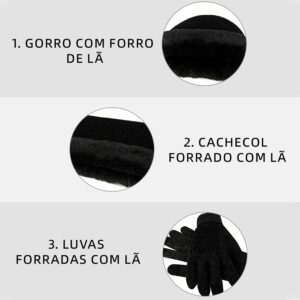 Conjunto de Inverno Unissex Gorro Cachecol Luvas Tricô Macio Touchscreen Premium IZEWARM PRO Conjunto de Inverno Unissex Gorro Cachecol Luvas Tricô Macio Touchscreen Premium IZEWARM PRO