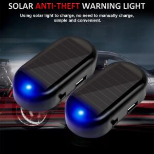 Alarme Antifurto Carro Solar USB LED Piscante Azul Sem Fio Instalção Fácil IZEGUARD PRO