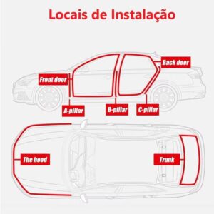 Fita de Vedação Automotiva em Espuma Anti-Ruído, Flexível e Impermeável, 20 m, para Portas e Porta-Malas IZERoad Comfort