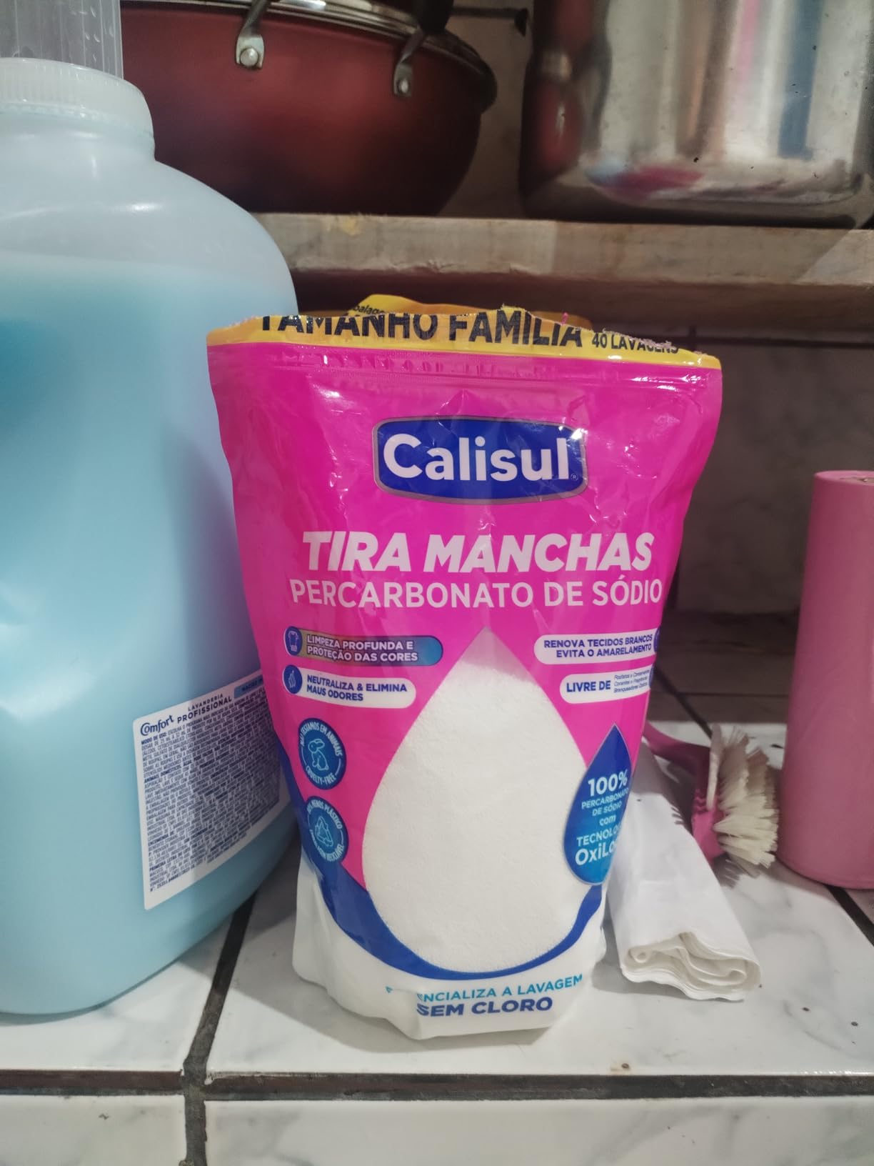 Percarbonato de Sódio 1 kg 100% Puro, Sem Cloro e Biodegradável, Tira Manchas para Roupas e Limpeza da Casa IZE CLEAN photo review