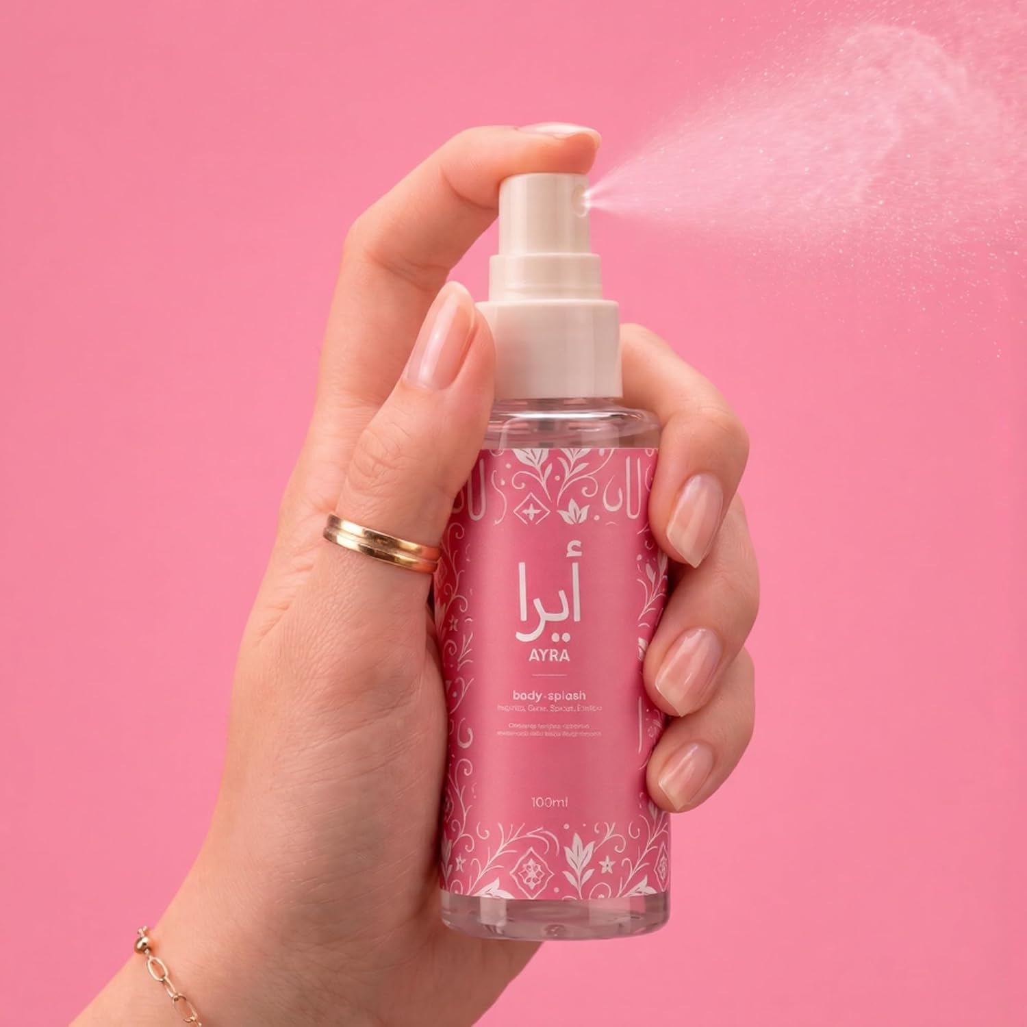 Body Splash Feminino Ayra Primacial 100 ml Floral Gourmand com Baunilha, Tangerina e Sândalo para Uso Diário