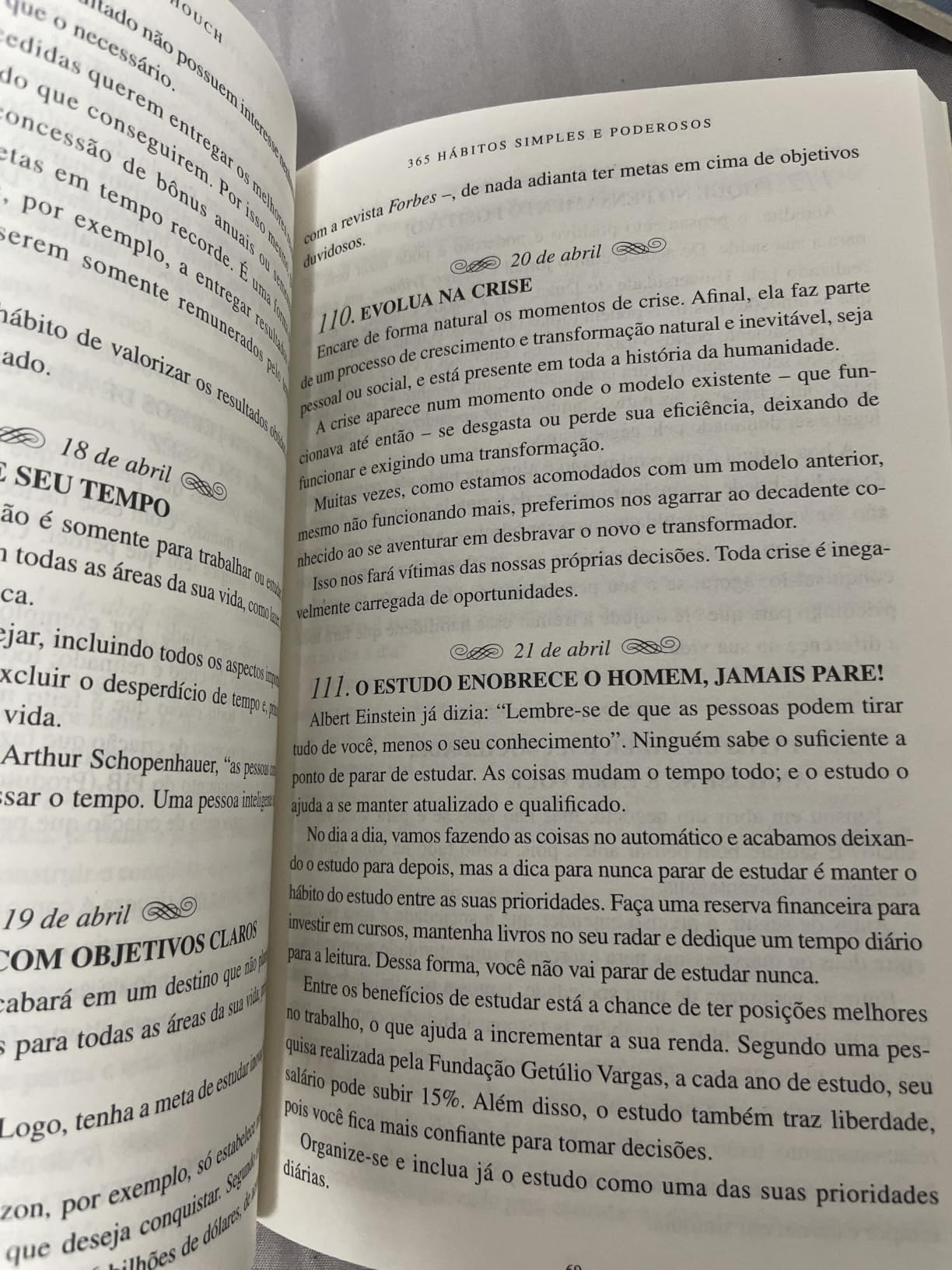 Livro 365 Hábitos Simples e Poderosos para Transformar a Vida, Desenvolver Foco e Disciplina e Construir uma Rotina de Sucesso IZE LIFE photo review