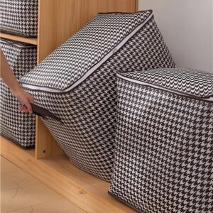 Bolsa de Armazenamento 180 L em TNT com Zíper e Alças para Roupas, Cobertores e Travesseiros IZEHOME Bolsa de Armazenamento 180 L em TNT com Zíper e Alças para Roupas, Cobertores e Travesseiros IZEHOME