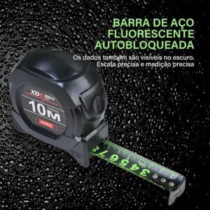 Fita Métrica Profissional 10m x 25mm Aço Carbono Trava Automática Fluorescente IZEPRO MAX Fita Métrica Profissional 10m x 25mm Aço Carbono Trava Automática Fluorescente IZEPRO MAX