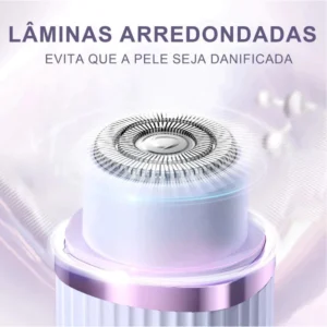 Depilador Elétrico Feminino 2 em 1 Recarregável USB, Portátil e Indolor para Corpo e Rosto, com Cabeça Dupla IZECARE IZESHOP