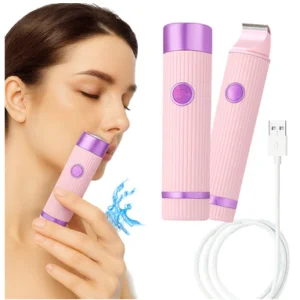 Depilador Elétrico Feminino 2 em 1 Recarregável USB, Portátil e Indolor para Corpo e Rosto, com Cabeça Dupla IZECARE IZESHOP