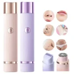 Depilador Elétrico Feminino 2 em 1 Recarregável USB, Portátil e Indolor para Corpo e Rosto, com Cabeça Dupla IZECARE