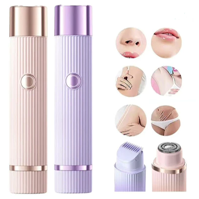 Depilador Elétrico Feminino 2 em 1 Recarregável USB, Portátil e Indolor para Corpo e Rosto, com Cabeça Dupla IZECARE IZESHOP