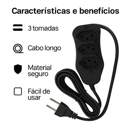 Extensão Elétrica Profissional 30m Cabo Reforçado 10A Bivolt 127/220V Alta Resistência IZEPOWER MAX IZESHOP