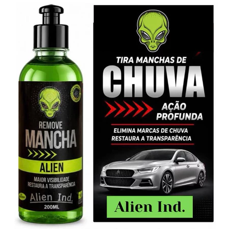 Limpador de Vidros Remove MANCHAS DE CHUVA Pára-brisa Alien Ind 200ml IZESHOP