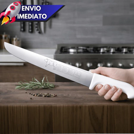 tramontina-faca-para-carne-churrasco-aco-inox-cabo-madeira-natural-8-corte-profissional-izechop-pro Faca para Carne Churrasco Cabo Ergonômico 12" Corte Profissional IZECHOP PRO IZESHOP