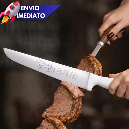 tramontina-faca-para-carne-churrasco-aco-inox-cabo-madeira-natural-8-corte-profissional-izechop-pro Faca para Carne Churrasco Cabo Ergonômico 12" Corte Profissional IZECHOP PRO IZESHOP
