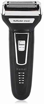 Máquina de Cortar Cabelo Kemei KM-6558 3 em 1 Recarregável Bivolt com Barbeador e Aparador de Pelos do Nariz, Até 60 Minutos de Uso