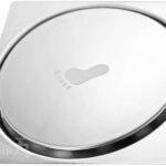 Ralo Click Quadrado em Inox 10 x 10 cm, Sistema Abre e Fecha ao Pisar, Vedação Contra Mau Cheiro e Entrada de Animais IZEHOME CLEAN