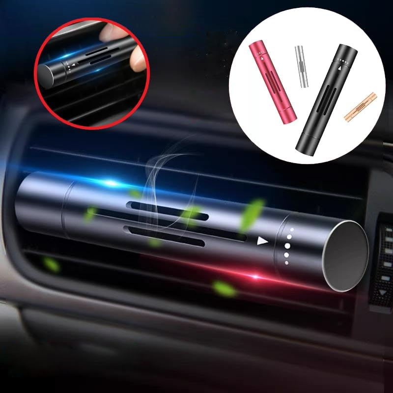 Aromatizador Automotivo com Clipe Ajustável em Alumínio, 5 Essências, Instalação Rápida para Carro e Casa IZE FRESH