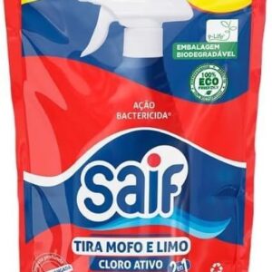 Tira Mofo e Limo Saif Kit Spray 500 ml + Refil 500 ml com Cloro Ativo e Ação Bactericida para Rejuntes e Telhas