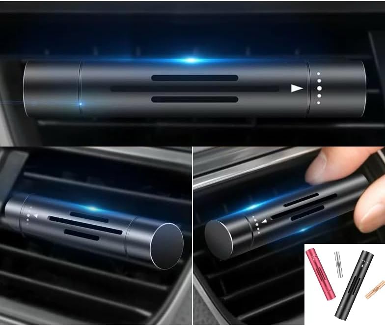 Aromatizador Automotivo com Clipe Ajustável em Alumínio, 5 Essências, Instalação Rápida para Carro e Casa IZE FRESH