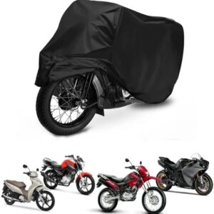 Capa para Moto Impermeável Forrada em Couro, Proteção UV, Sol e Chuva, Tamanho G IZE PROTECT