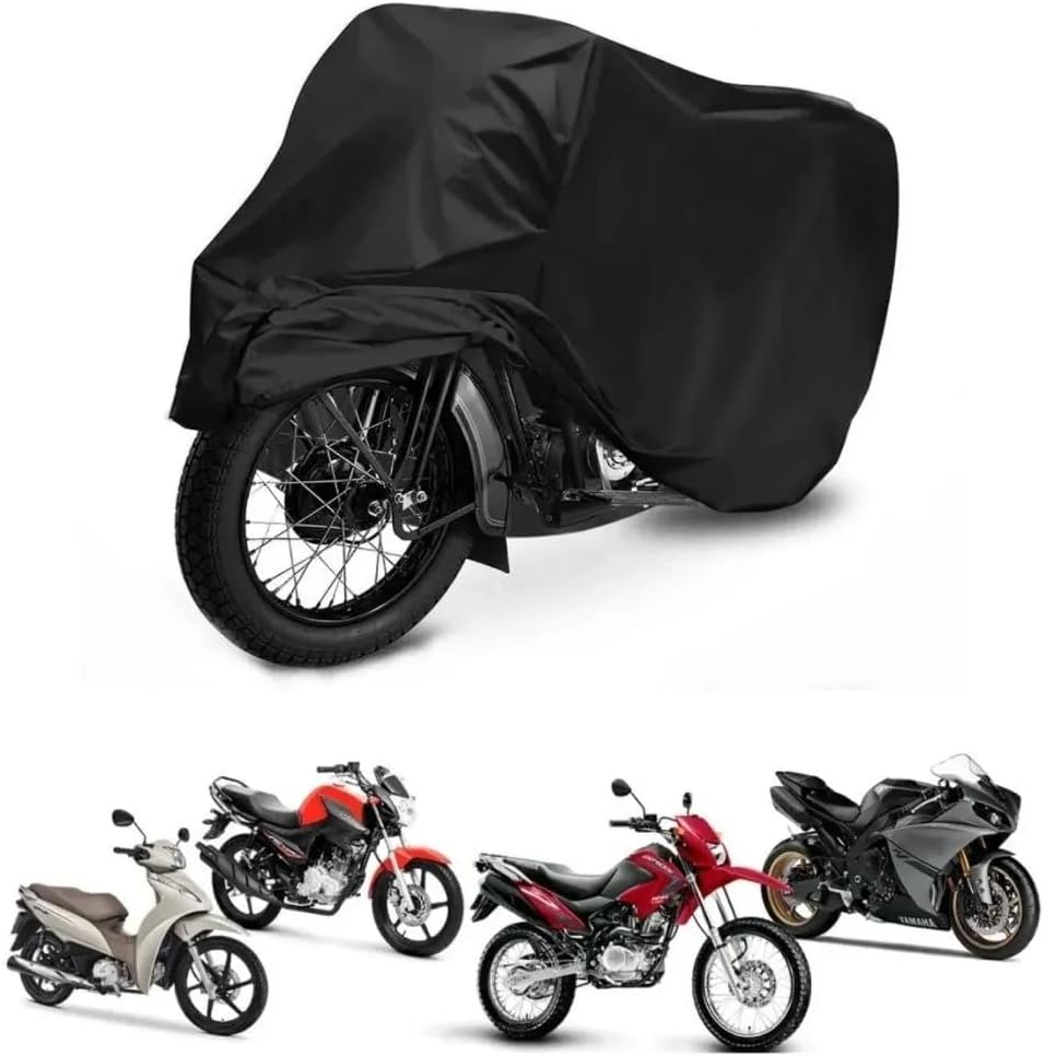 Capa para Moto Impermeável Forrada em Couro, Proteção UV, Sol e Chuva, Tamanho G IZE PROTECT IZESHOP Capa para moto impermeável IZE PROTECT forrada em couro para proteção contra chuva e sol