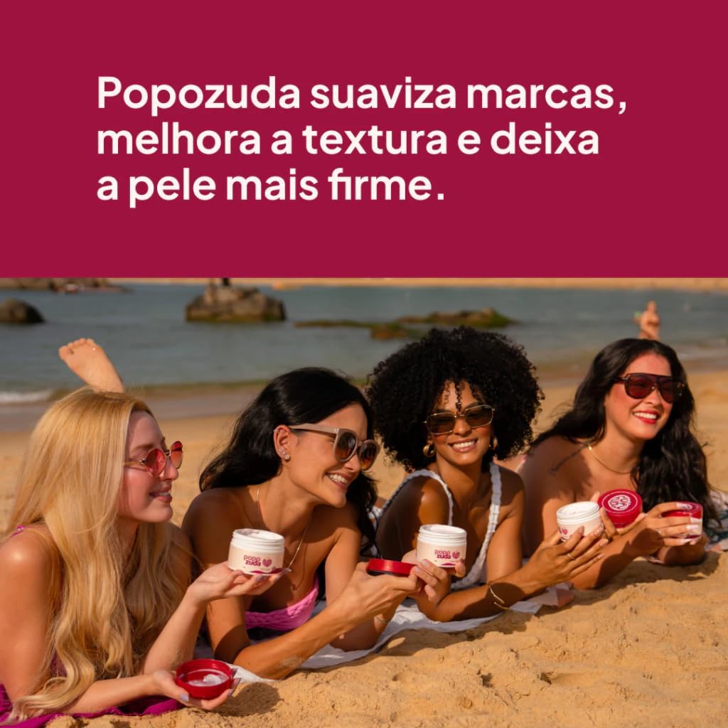 Creme Corporal Termoativo Popozuda para Estrias e Celulite, Efeito Aquecimento, Hidratação e Fácil Absorção, 200 g IZECARE