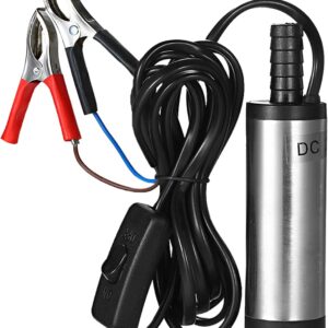 Bomba Submersível 12 V para Diesel, Querosene e Água, Aço Inoxidável, 40 W, Vazão 12 L/min, 38 mm IZEPOWER