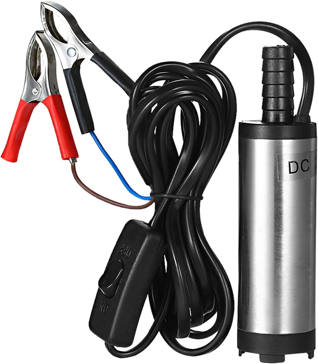 Bomba Submersível 12 V para Diesel, Querosene e Água, Aço Inoxidável, 40 W, Vazão 12 L/min, 38 mm IZEPOWER IZESHOP Bomba submersível IZEPOWER 12V para diesel, querosene e água com corpo em aço inoxidável