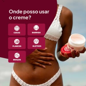 Creme Corporal Termoativo Popozuda para Estrias e Celulite, Efeito Aquecimento, Hidratação e Fácil Absorção, 200 g IZECARE
