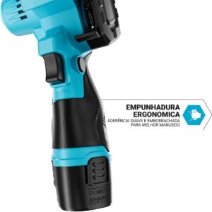 Mini Motosserra Philco Force PMM124 12 V Sabre 4 3000 RPM Bateria de Lítio 7 Acessórios para Jardinagem e Manutenção