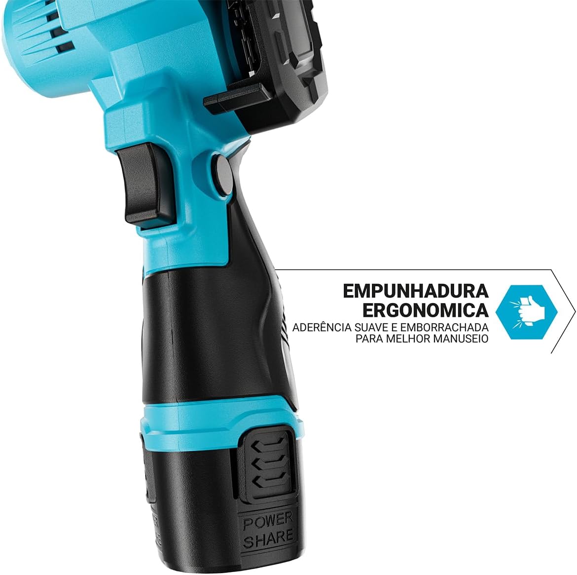 Mini Motosserra Philco Force PMM124 12 V Sabre 4 3000 RPM Bateria de Lítio 7 Acessórios para Jardinagem e Manutenção